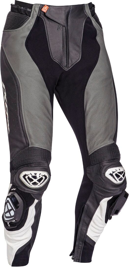 Ixon Vendetta Evo Pantaloni moto in pelle Nero Grigio Bianco M