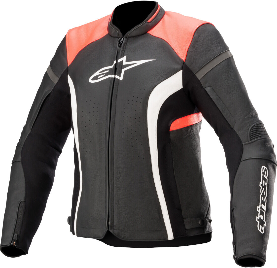 Alpinestars Stella Kira V2 Giacca donna moto in pelle Nero Arancione 42