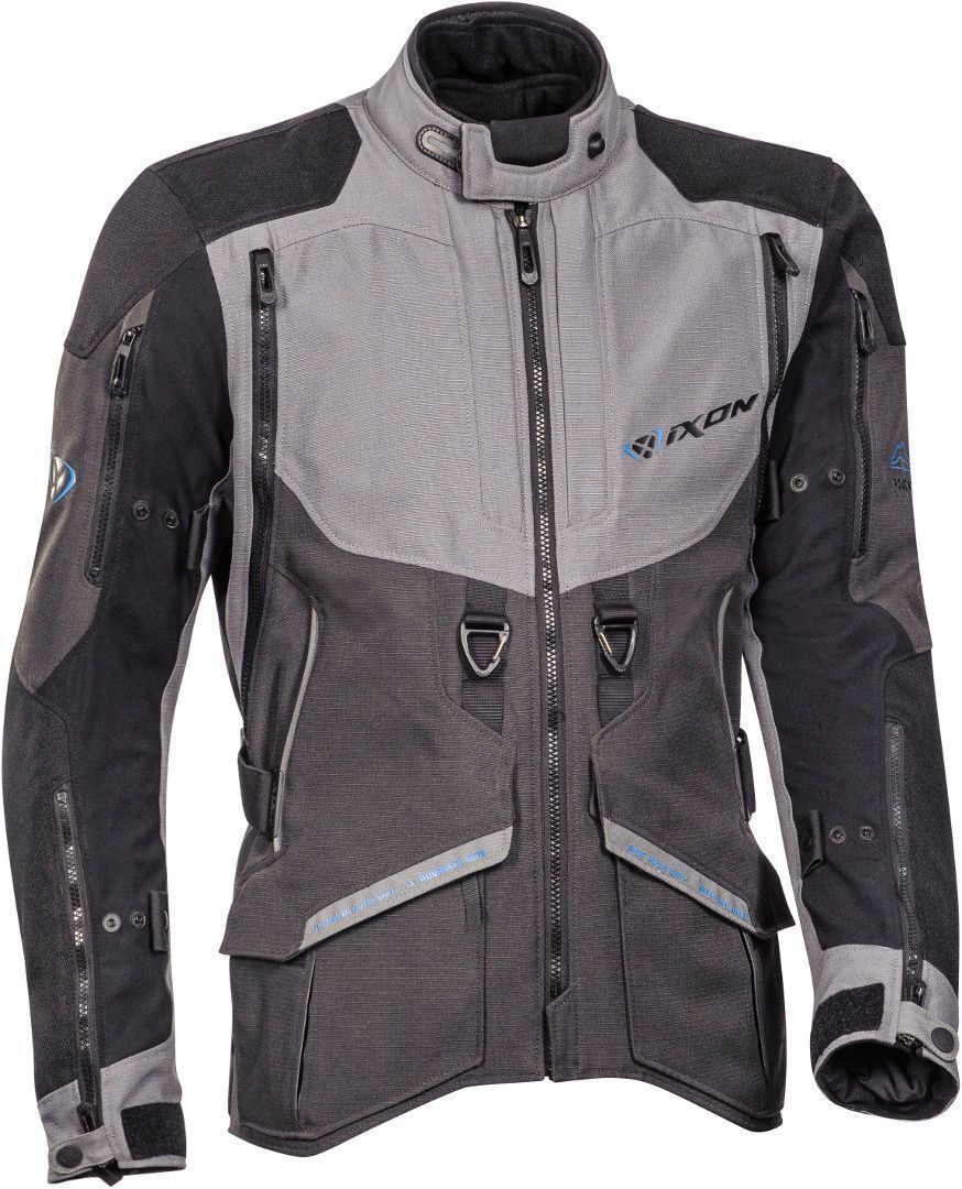 Ixon Ragnar Giacca tessile moto Nero Grigio Blu 4XL