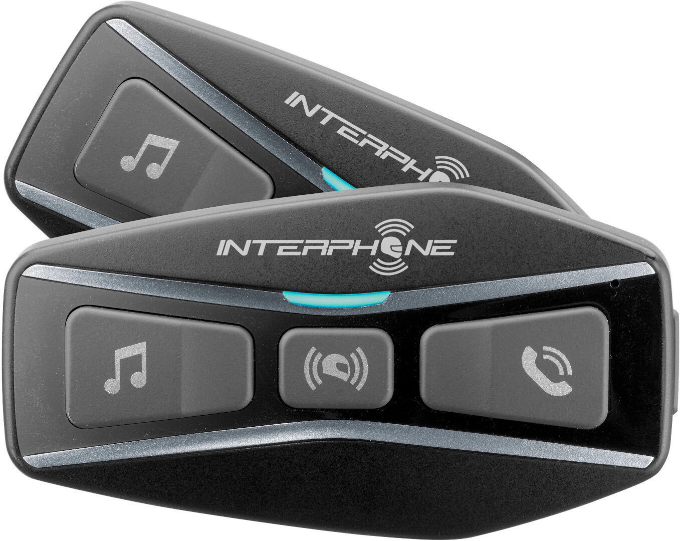 Interphone U-com 4 Doppio pacchetto del sistema di comunicazione Bluetooth Nero unica taglia