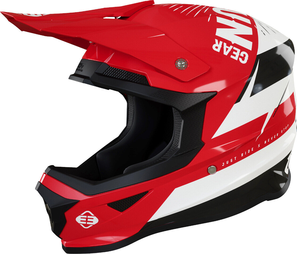 Freegun XP4 Load Casco motocross Nero Bianco Rosso XS