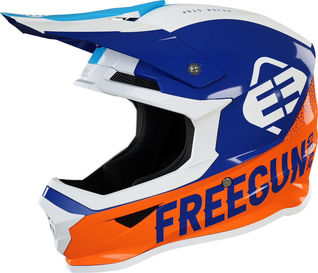 Freegun XP4 Attack Casco motocross Blu Arancione 2XL