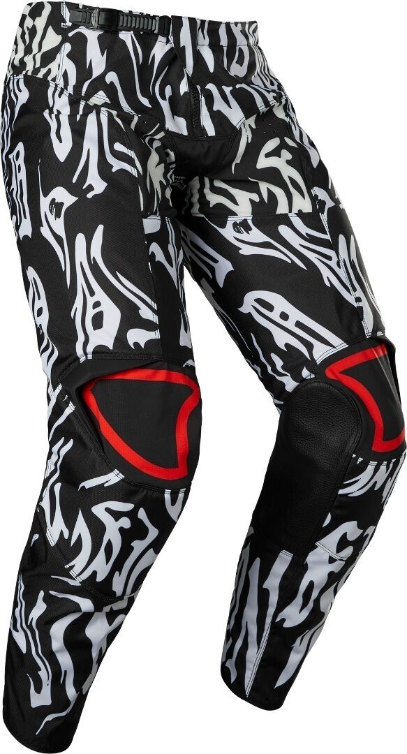 Fox 180 Peril Pantaloni da motocross giovanile Nero Bianco 26