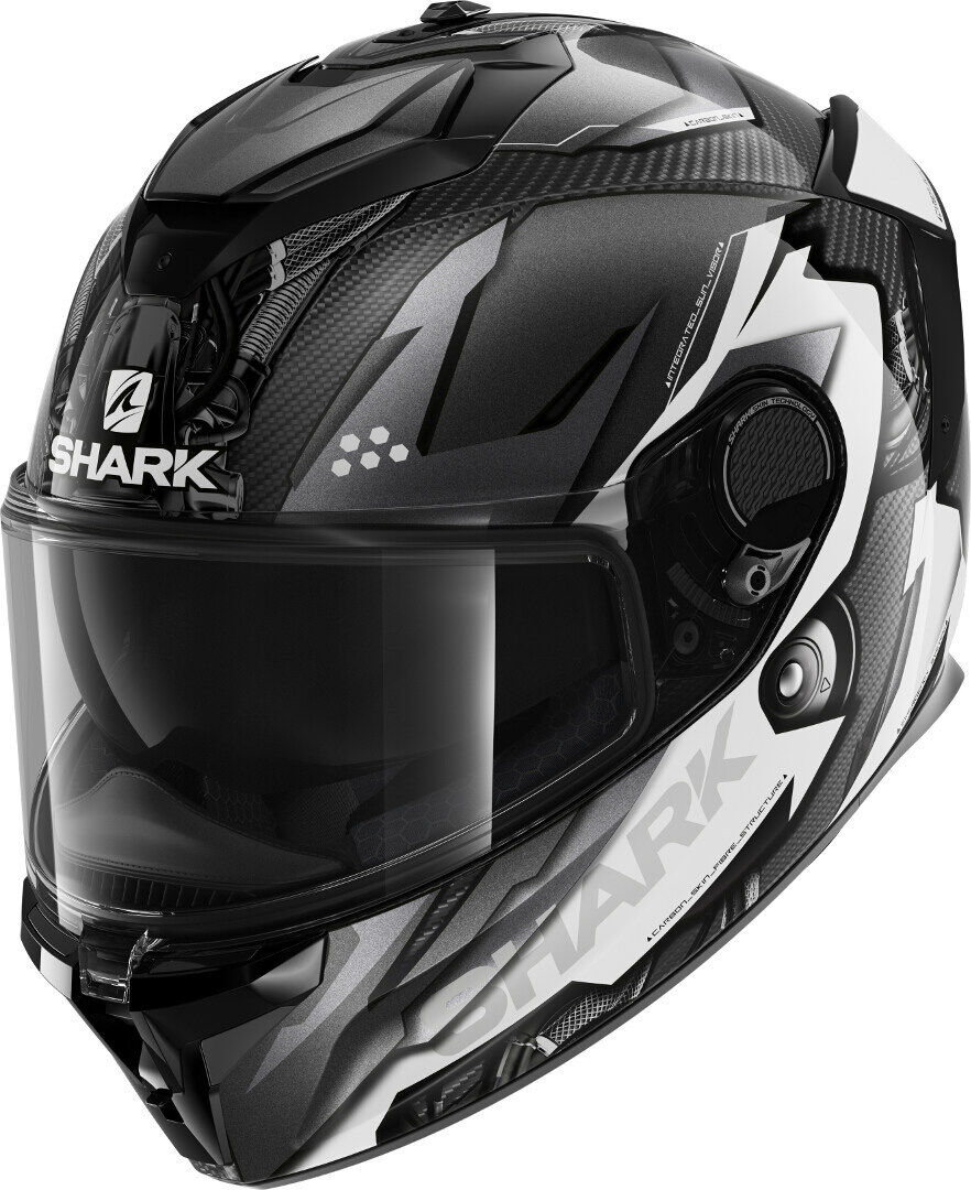 Shark Spartan GT Carbon Urikan Casco Grigio Bianco XS