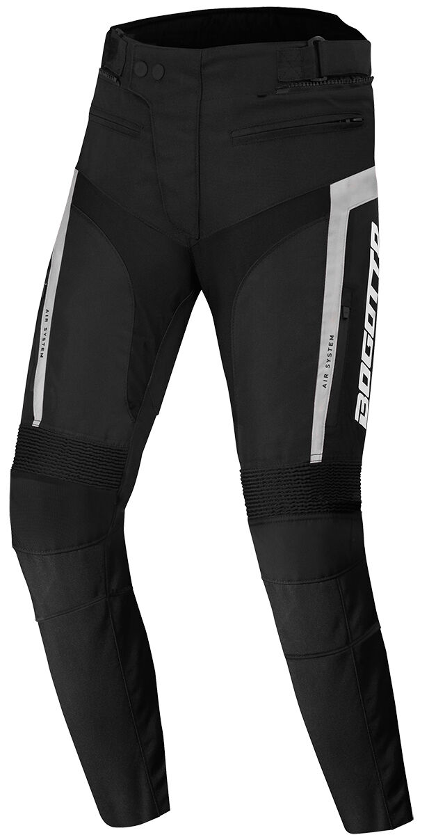 Bogotto GPX Pantaloni tessili da moto impermeabili Nero Bianco XS