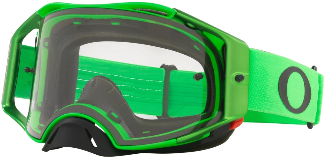 Oakley Airbrake Clear Occhiali da motocross Nero Verde unica taglia