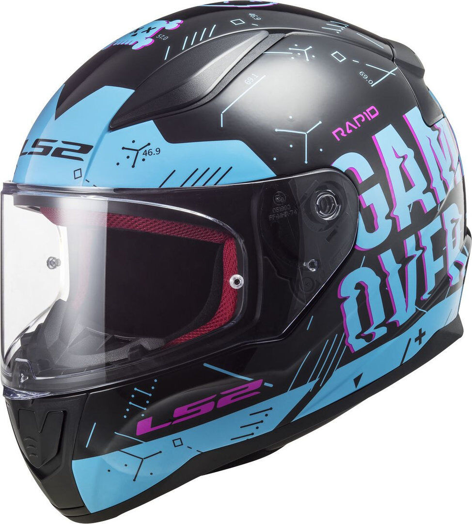 LS2 FF353 Rapid Player Casco Nero Blu XL