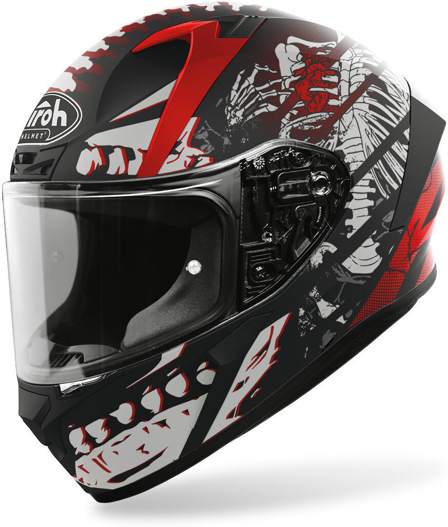 Airoh Valor Ribs Casco Nero Rosso L