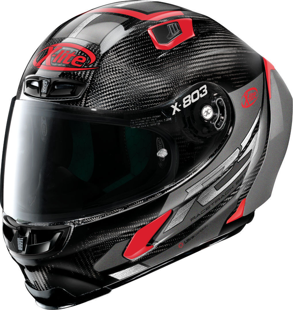 X-lite X-803 RS Ultra Carbon Skywarp Casco Nero Rosso XS