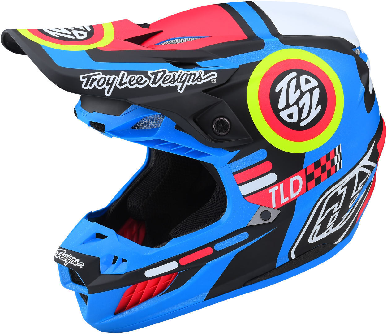 Lee SE5 Drop In MIPS Casco Motocross Nero Rosso Blu 2XL