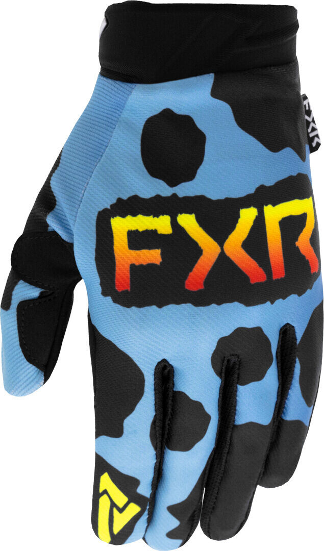 FXR Reflex 2023 Guanti da motocross Nero Blu Giallo XL