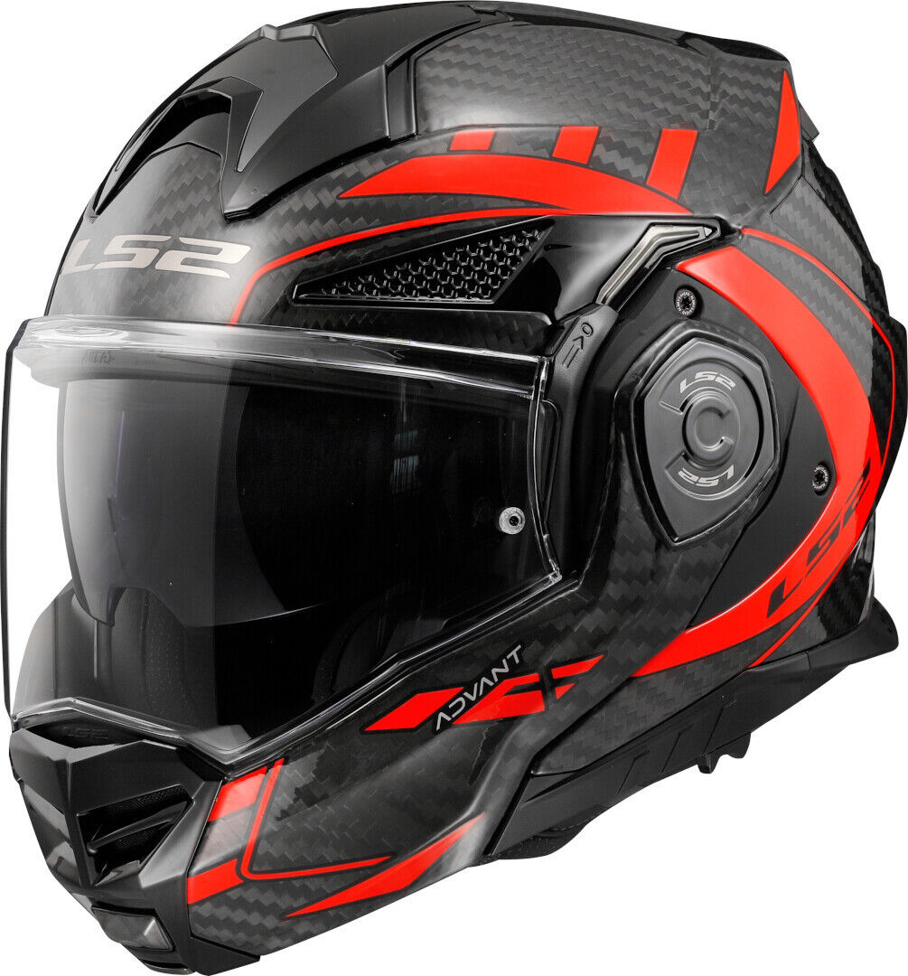 LS2 FF901 Advant X Future Carbon Casco Nero Rosso 2XL