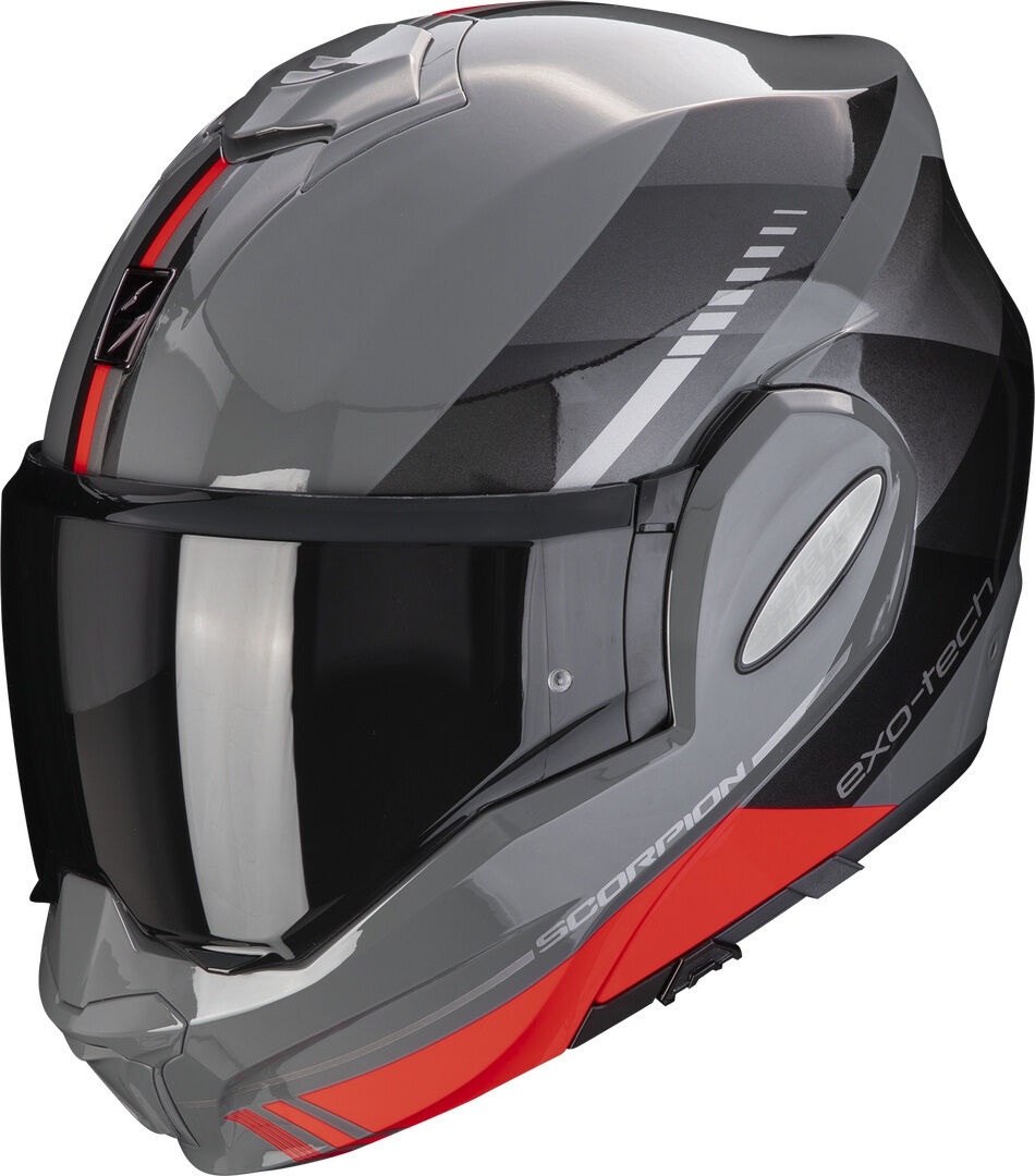 Scorpion Exo-Tech Evo Genre Casco Nero Grigio Rosso XL