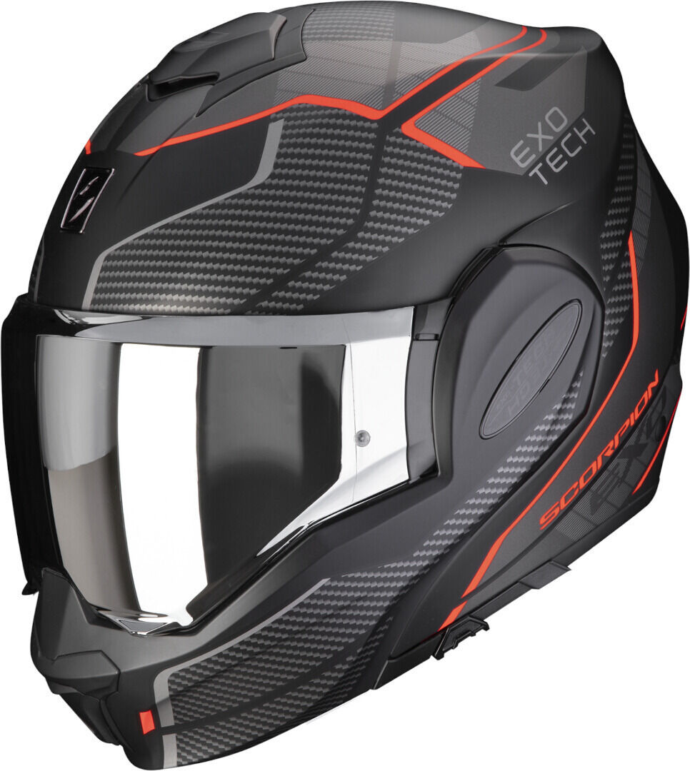 Scorpion Exo-Tech Evo Animo Casco Nero Rosso XL