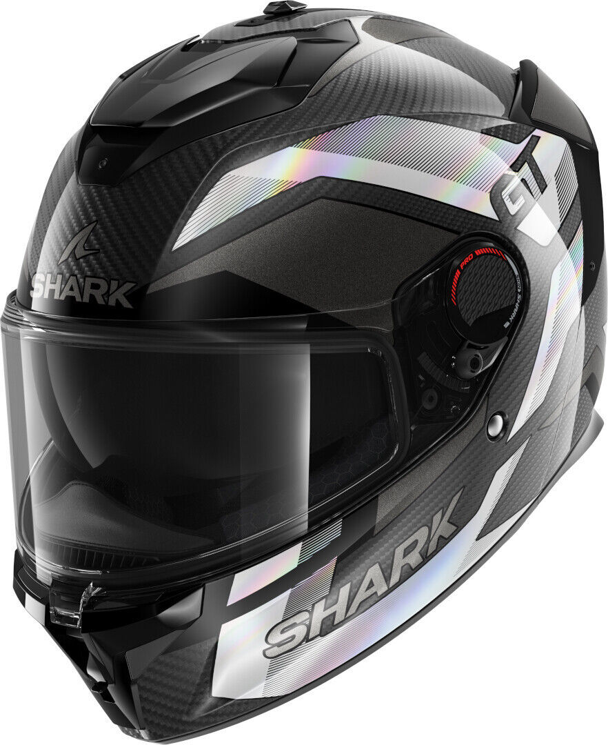 Shark Spartan GT Pro Ritmo Carbon Casco Nero Argento M