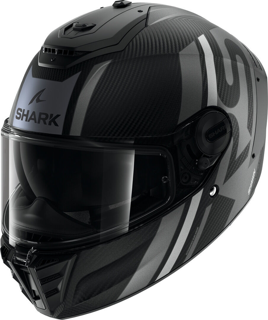 Shark Spartan RS Shawn Carbon Casco Nero Grigio S