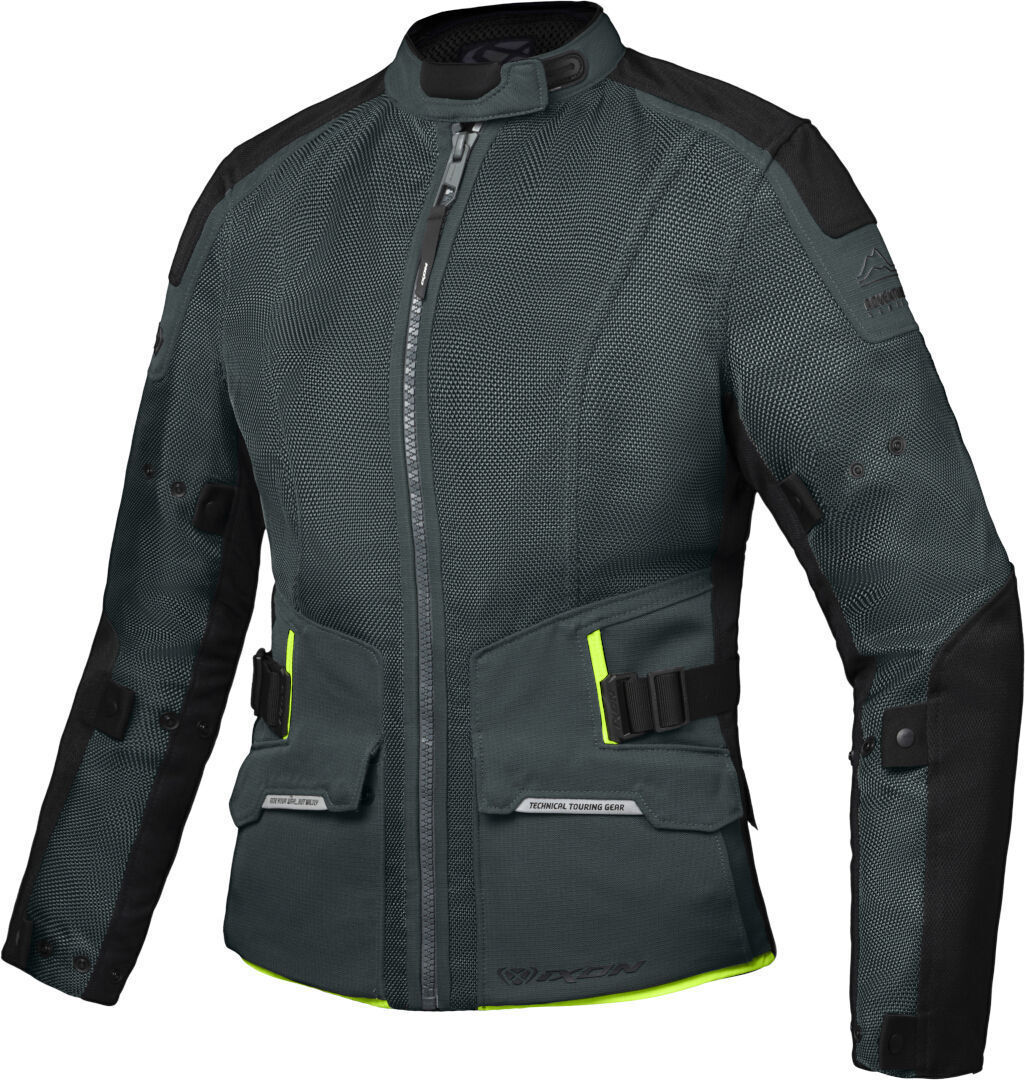 Ixon M-Njord Giacca tessile moto da donna Nero Verde XS