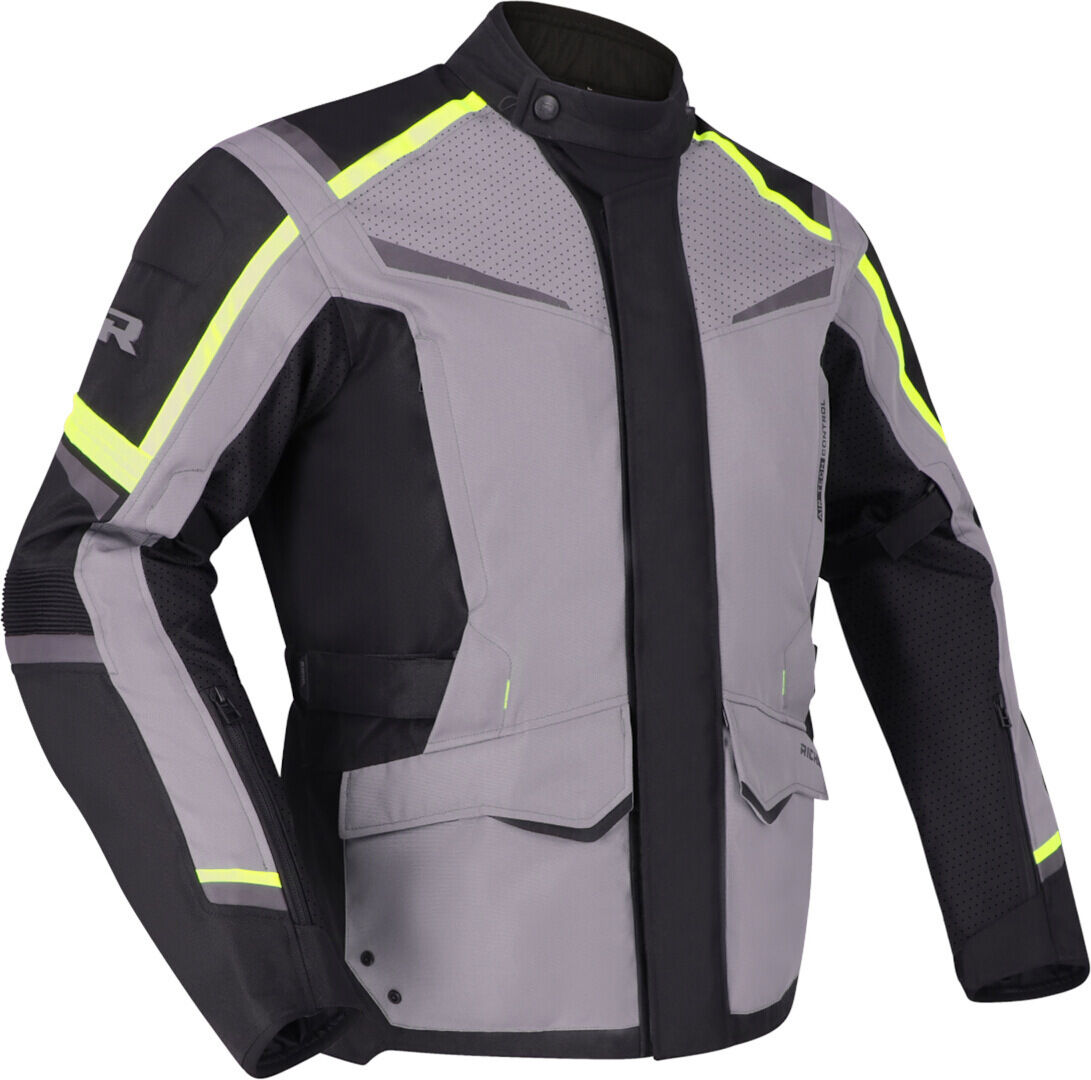 Richa Tundra impermeabile Moto Tessile Giacca Nero Grigio Giallo S