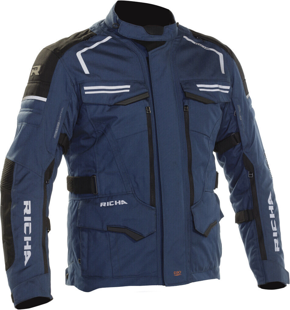 Richa Touareg 2 impermeabile Moto Tessile Giacca Nero Blu 6XL