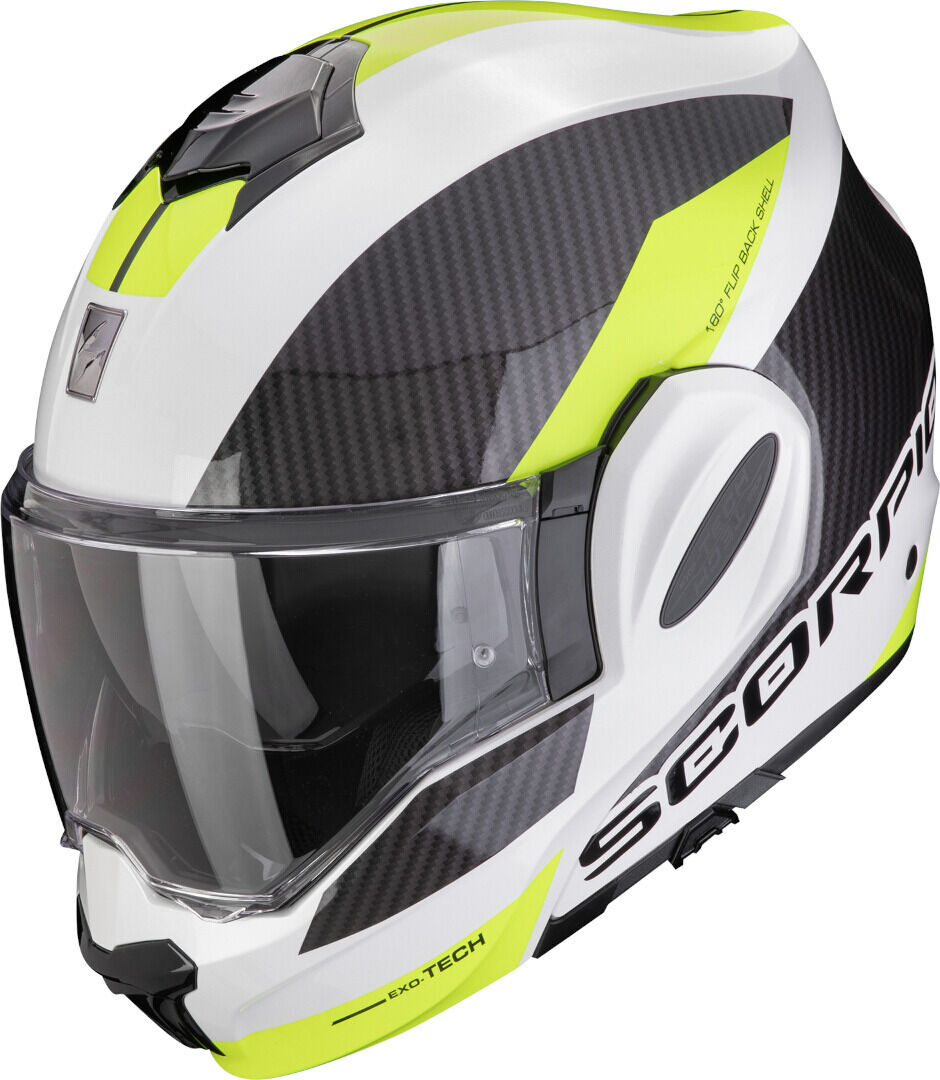 Scorpion Exo-Tech Evo Team Casco Nero Bianco Giallo S