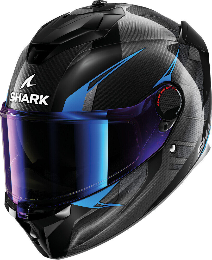 Shark Spartan GT Pro Kultram Carbon Casco Nero Blu L