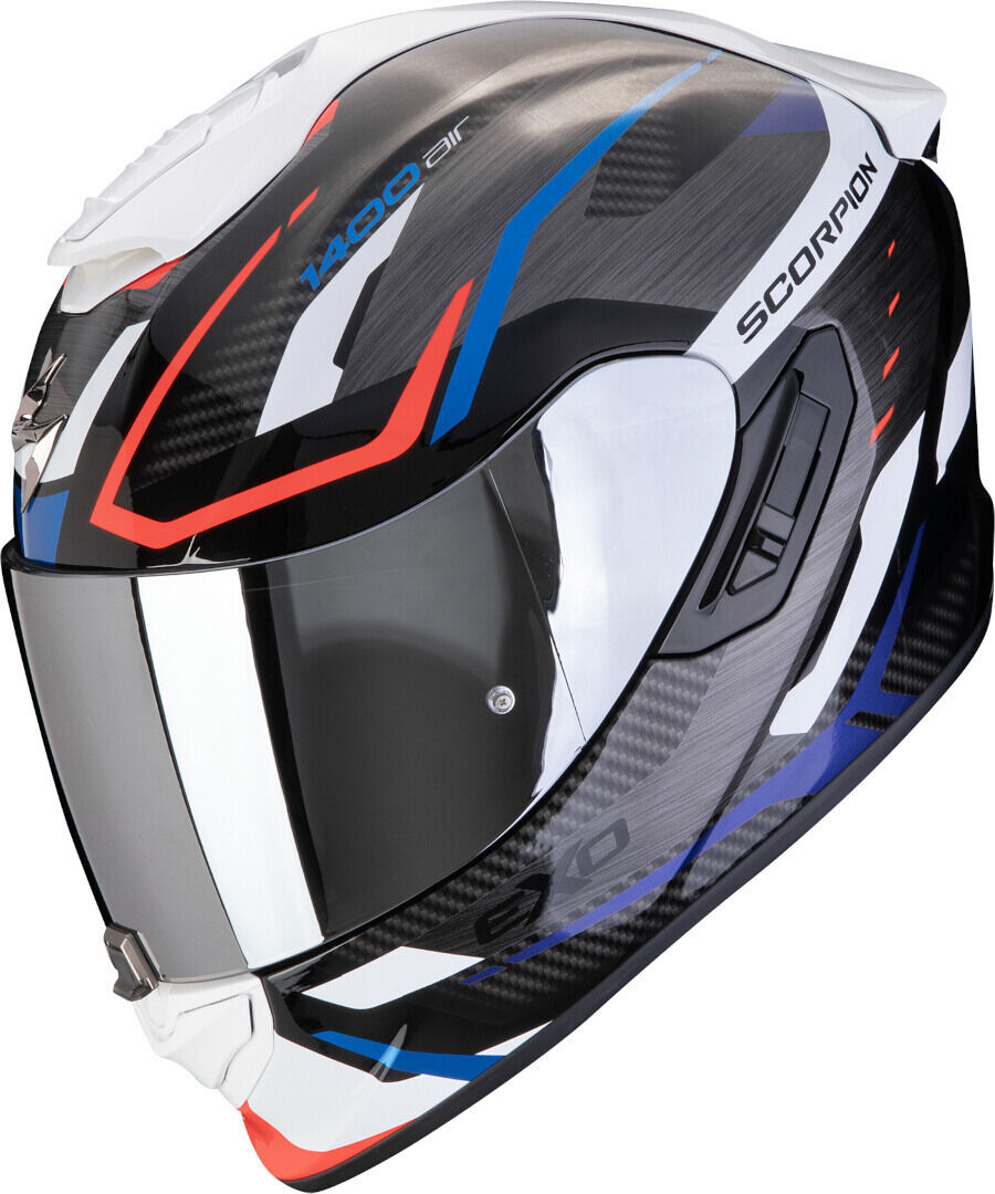 Scorpion Exo-1400 Evo 2 Air Accord Casco Nero Bianco Blu L