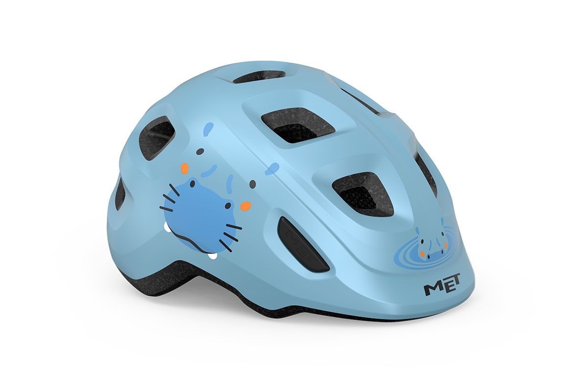 Casco MET Hooray azzurro ippopotamo lucido 3HM144 BH1