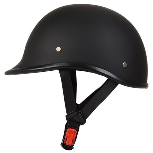 RIKCAT Retro draagbare helm halve jethelmen, vintage motorfiets halve helmhelmen komhelm scooter scooter DOT/ECE goedgekeurde retro motorfiets halve helm C,S=55-56