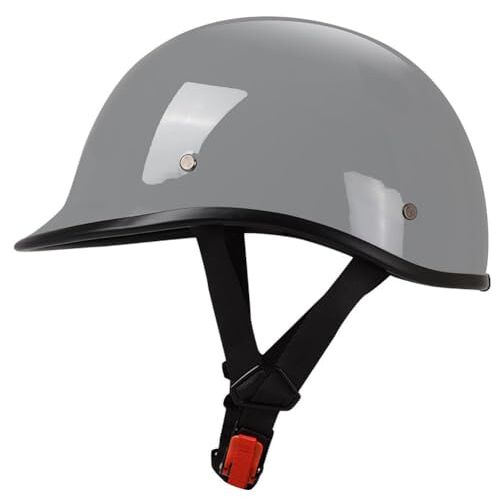 RIKCAT Retro draagbare helm halve jethelmen, vintage motorfiets halve helmhelmen komhelm scooter scooter DOT/ECE goedgekeurde retro motorfiets halve helm E,M=57-58