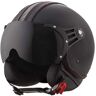 fUfIzU Retro Open Motorhelm Motorhelm Vintage Met Zonneklep Motorhelm Scooter Motorhelm Halve Helm Voor Volwassenen,B,S(52~53CM)