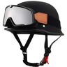 LZPHGT Open motorhelm, retro halve schaal halve helm, zomer motorfiets halve helm, zonbeschermende bril halve helm, unisex, DOT/ECE bromfiets, straatfiets 4,L(59-60)cm