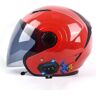 stdpcxz Bluetooth Motorcycle Helmet Half Helmet, Motorcycle Jet Helmet, Anti-Collision Helmet for Man and Woman, Open Face Motorcycle Helmet for Adults, With Reflective Visor Helmet 9,M=57-58CM