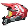 fUfIzU Motorcrosshelm Extra Grote Heren Crosshelm Rallyhelm Offroad Crossmotor Motorcrosshelmen Met Sportbril,Rood,M(57~58CM)