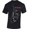 Baddery USA Biker T-shirt Heren : Chopper One Man One Engine Motorfiets Geschenken voor Mannen T-shirt Motorrijder T-Shirt Motorrijder T-Shirt Motorkleding Accessoires, zwart, XXL