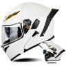 FairyHover Motorhelm Opklapbare Motorhelm Vooraan DOT/ECE Goedgekeurde Motorhelm Met Dubbel Vizier Modulaire Motorhelm N,M/57-58CM