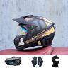 TS TAC-SKY Motorhelm Hoge Kwaliteit Modulaire Omgedraaide Helm Met Dubbele Lens, Volledig Gezicht Neutrale Motorreishelm, Off-road Helm ( Color : #12 , Size : L(57-58CM) )