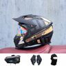 TS TAC-SKY Motorhelm Hoge Kwaliteit Modulaire Omgedraaide Helm Met Dubbele Lens, Volledig Gezicht Neutrale Motorreishelm, Off-road Helm ( Color : #13 , Size : L(57-58CM) )