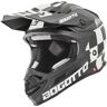 Bogotto V328 Xadrez Carbon Motorcross helm - Zwart Wit