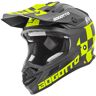 Bogotto V328 Xadrez Carbon Motorcross helm - Zwart Geel