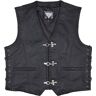 Modeka Badlands Motorfiets lederen vest - Zwart