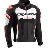 Ixon Jackal JKT Motorfiets lederen jas - Zwart Wit Rood