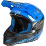 Klim F3 Carbon Pro Thrashed Sneeuwscooter helm - Zwart Blauw