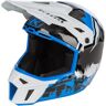 Klim F3 Carbon DNA Sneeuwscooter Helm - Zwart Wit Blauw