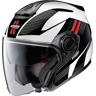 Nolan N40-5 06 Crosswalk N-Com Jet Helm - Zwart Wit Rood