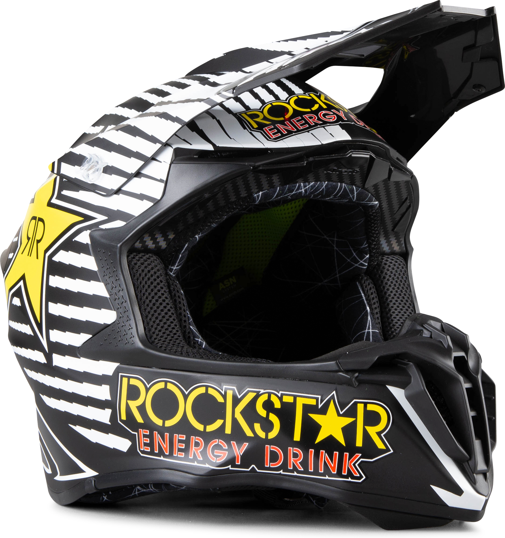 Airoh Crosshelm Airoh Twist 2.0 Rockstar 2020 Zwart-Wit-Geel  - Zwart