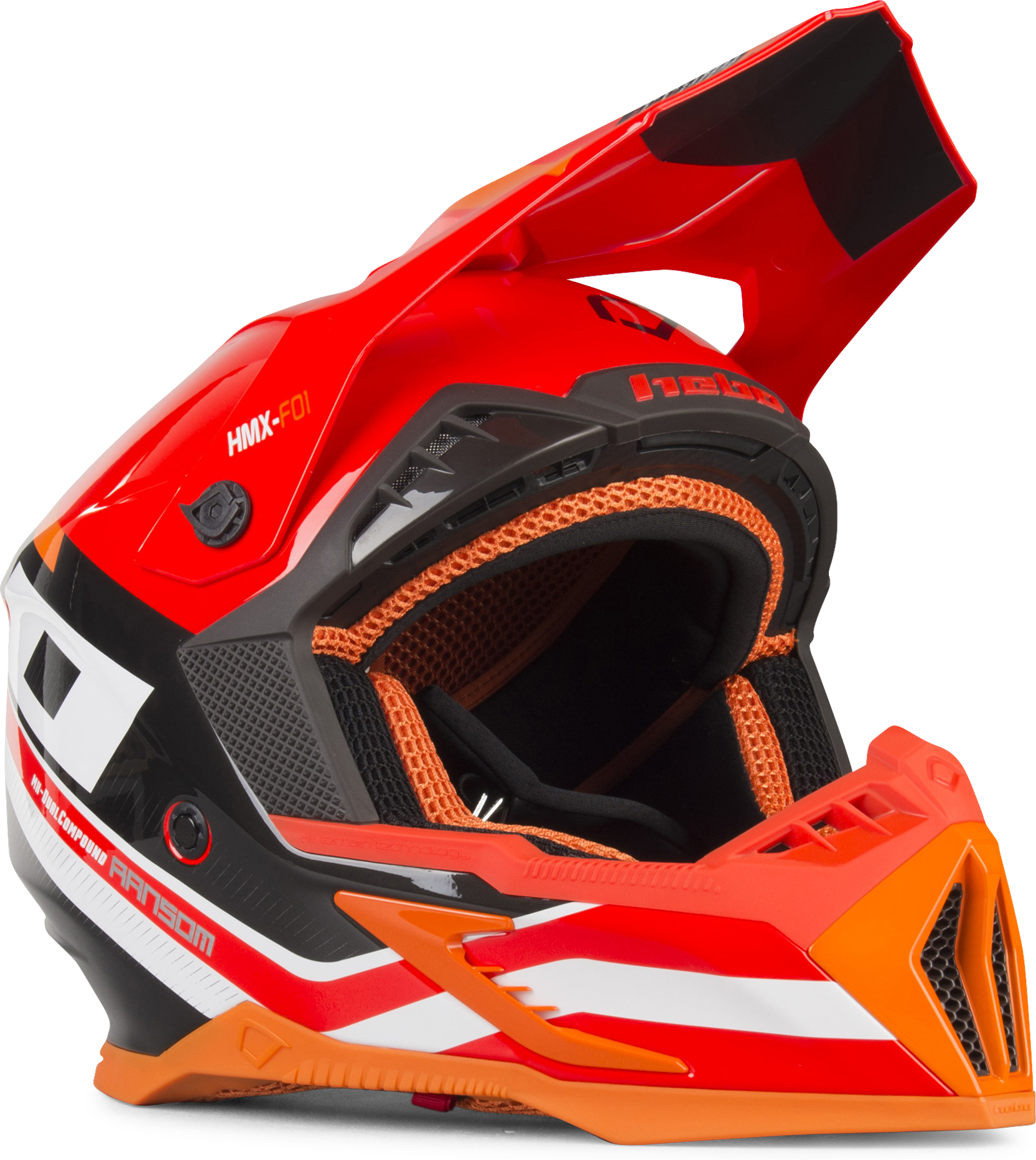 Hebo Enduro Ransom Fiber Helm Rood  - Rood