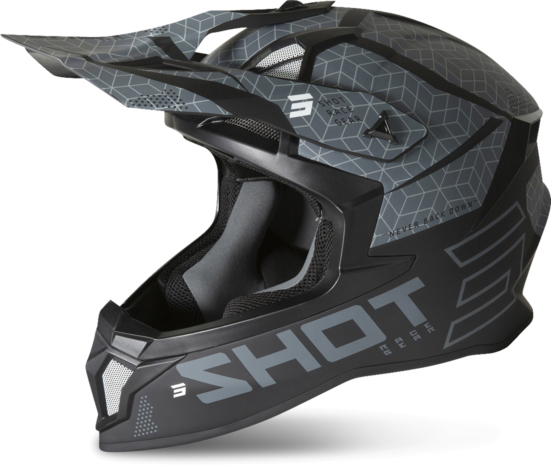 Shot Crosshelm Shot Lite Core Zwart-Grijs  - Zwart