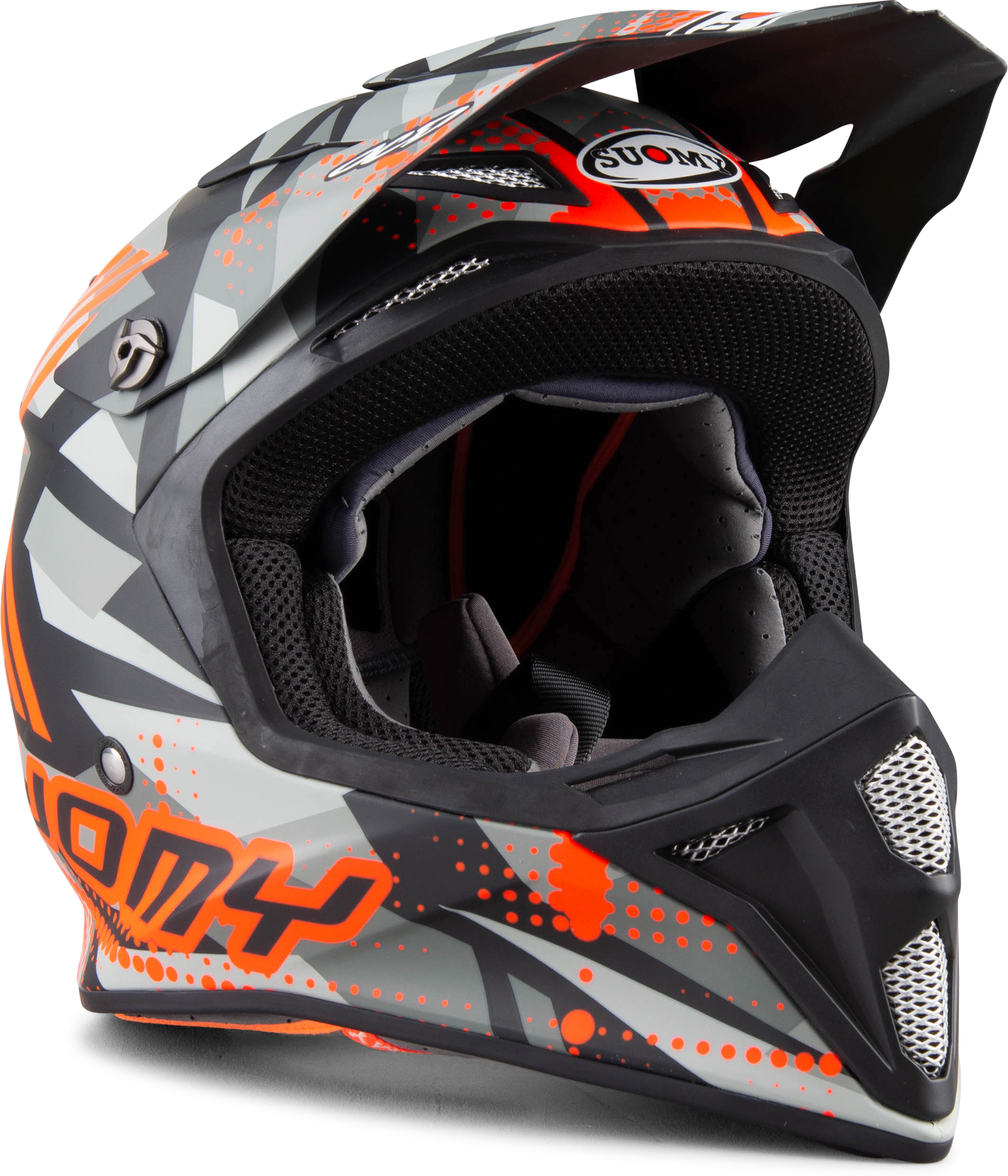 Suomy Crosshelm Suomy MX Speed Sergeant Matgrijs-Neon-oranje  - Oranje