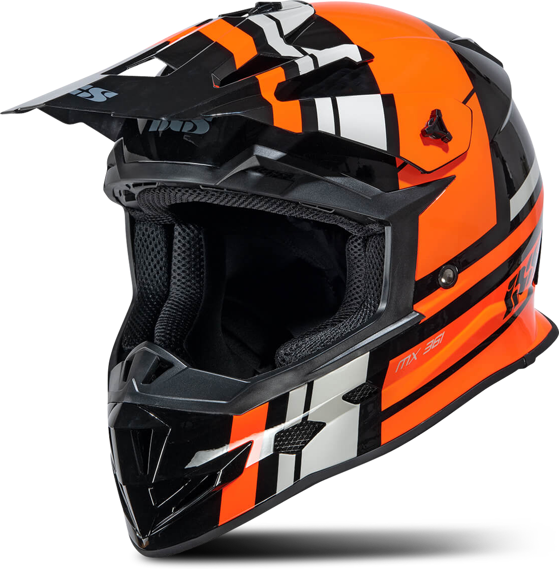 IXS Crosshelm iXS iXS361 2.3 Zwart-Oranje-Grijs  - Zwart