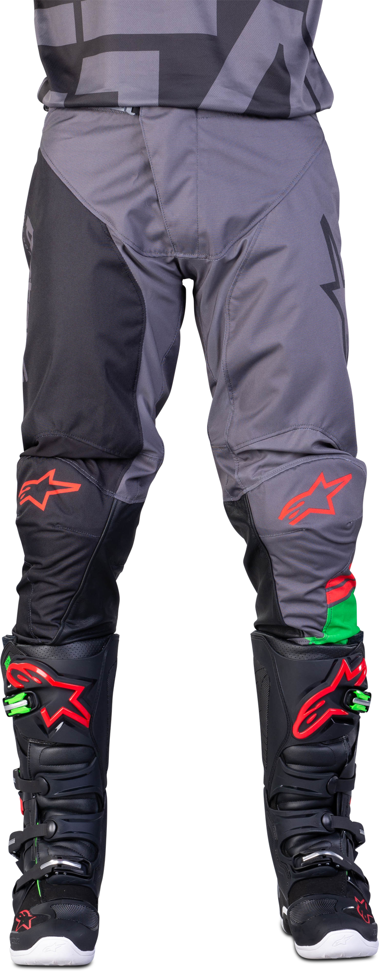 Alpinestars Crossbroek Alpinestars Racer Compass Zwart-Grijs-Groen  - Zwart